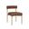 Seneca Dining Chair Set of 2 In Bravo Cognac and Antique Brass