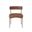 Seneca Dining Chair Set of 2 In Bravo Cognac and Antique Brass