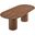 Senja Walnut 95 Inch Oval Dining Table