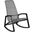 Sequoia Outdoor Patio Rocking Chair In Dark Eucalyptus Wood and Gray Rope