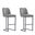 Serena Barstool Set of 2 In Grey