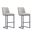 Serena Barstool Set of 2 In Light Grey