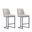 Serena Counter Stool Set of 2 In Light Grey