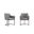 Serena Dining Armchair Set of 2 In Grey