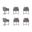 Serena Dining Chair Set of 6 In Grey