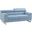 Serena Modern Sofa (Loveseat) In Silver and Blue
