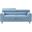 Serena Modern Sofa (Loveseat) In Silver and Blue