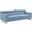 Serena Modern Sofa with Leg In Silver and Blue