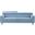 Serena Modern Sofa with Leg In Silver and Blue