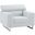 Serena Upholstered Loungechair with Adjustable Headrest In Silver