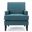 Serenada Upholstered Fabric Club Chair with Nailhead Trim and Tapered Birch Legs In Teal