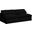 Serene Linen Textured Fabric Deluxe Comfort 2 Piece Modular Armless Sofa In Black