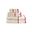 Serene Embroidered Cotton Jacquard 6 Piece Towel Set In Red