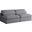 Serene Linen Textured Fabric Deluxe Comfort 2 Piece Modular Armless Sofa In Grey