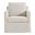Serene Linen Slipcovered Swivel Armchair In Salt