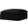Serene Linen Textured Fabric Deluxe Comfort Modular Ottoman In Black