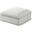 Serene Linen Textured Fabric Deluxe Comfort Modular Ottoman In Cream