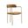 Serene Metal Upholstered Dining Chair In Turmeric