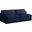 Serene Linen Textured Fabric Deluxe Comfort 2 Piece Modular Armless Sofa In Navy