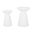 Serenita Outdoor Iron Side Tables with Flared Design In White - Set of 2