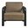 Sereno Vegan Leather Accent Chair In Mushroom Black
