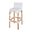Serienna 30" Rectangular Rattan Low Back Bar Stool In Smooth White