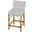 Serienna Rectangular Rattan Low Back 24.5 Inch Counter Stool In Black and White