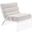 Serreta Boucle Upholstered Armless Accent Chair with Clear Acrylic Frame Ivory