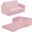 Serta Perfect Sleeper Extra Wide Convertible Sofa To Lounger - Comfy 2 In 1 Flip Open Couch Or Sleeper For Kids In Pink