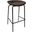 Servos Barstool with Upholstered Faux Leather Seat and Iron Frame In Elephant Grey
