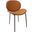 Servos Dining Side Chair with Upholstered Faux Leather Seat and Iron Frame In Dark Brown