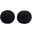 Set of 2 10 Inch Round Accent Pillows in Black Faux Sheepskin
