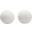 Set of 2 10 Inch Round Accent Pillows in White Faux Sheepskin
