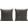 Set of 2 16 Inch Square Accent Pillows in Charcoal Boucle Textured Fabric