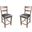 Mariposa Rustic Whiskey Ladderback Counter Chair Set of 2