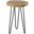 Seti Live Edge Accent Table In Natural Top In Black Base