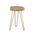 Seti Live Edge Accent Table In Natural Top In Gold Base