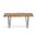 Seti Live Edge Coffee Table/Bench In Natural Top In Black Base