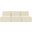 Shaggy Corduroy Performance Fabric 3 Piece Modular Sofa In Cream
