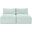 Shaggy Corduroy Performance Fabric 2 Piece Modular Sofa In Mint