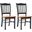 Shaker Dining Chair Set of 2 In Black And Oak