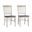 Shaker Dining Chairs Set of 2 In European Black Ash and Antique White