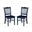 Shaker Dining Chairs Set of 2 In Navy Blue