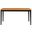 Shaker Rectangular Wood Dining Table In Black And Oak