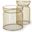 Shani Round Gold Metal With Glass Accent Tables Set of 2