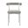 Shannon Dining Chair with Brushed Stainless Steel and Light Gray Fabric Set of 2