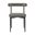 Shannon Dining Chair with Matte Black Iron and Light Gray Faux Leather Set of 2