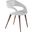 Shape Dining Chair In White With Wood Legs