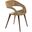 Shape Tan Dining Chair With Wood Legs