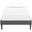 Sharon Fabric Twin Bed Frame with Squared Tapered Legs In Gray